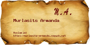 Murlasits Armanda névjegykártya